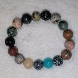 Cosmo Universe Wellbeing 10mm Natural Stone Bracelet Solar System